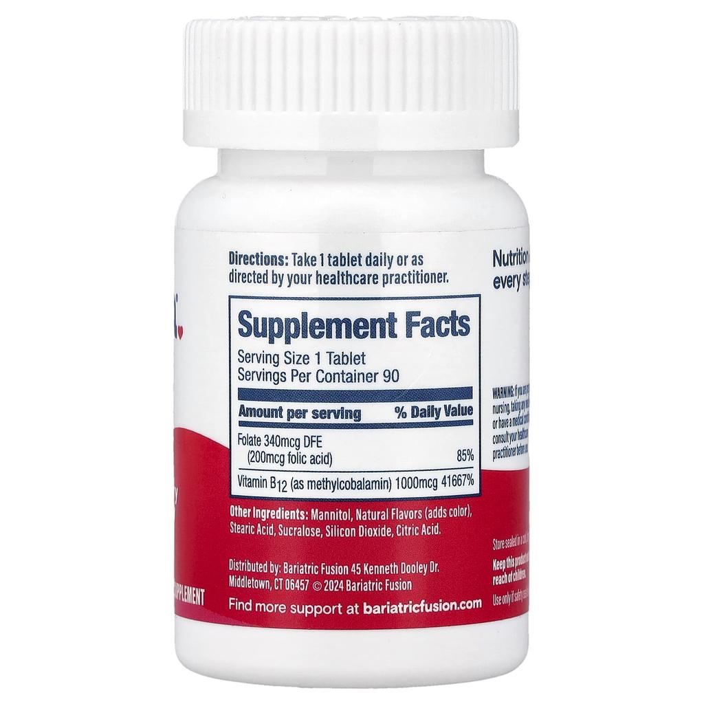 Bariatric Fusion, Vitamin B12, Fast-Dissolving Cherry Berry Flavor, 90 Tablets