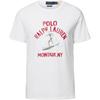 Polo Solid Color Crew Neck Letter Print T-Shirt Men Tops White 710876344-001