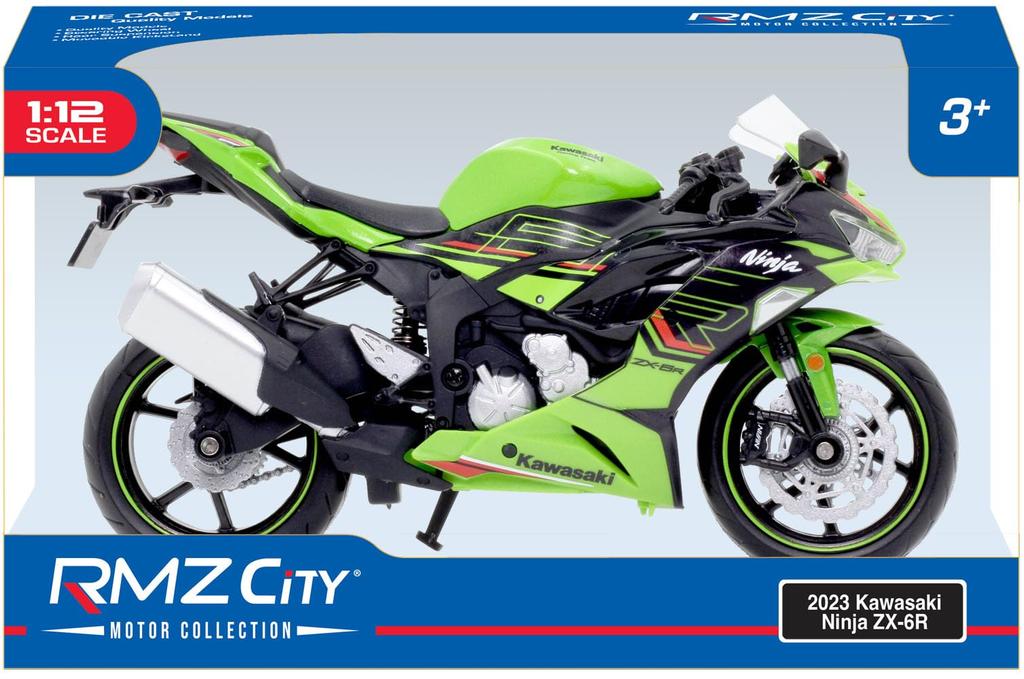 Doyusha Diecast Motorcycle 1/12 Scale 2023 Kawasaki Ninja ZX-6R Green Finished Product