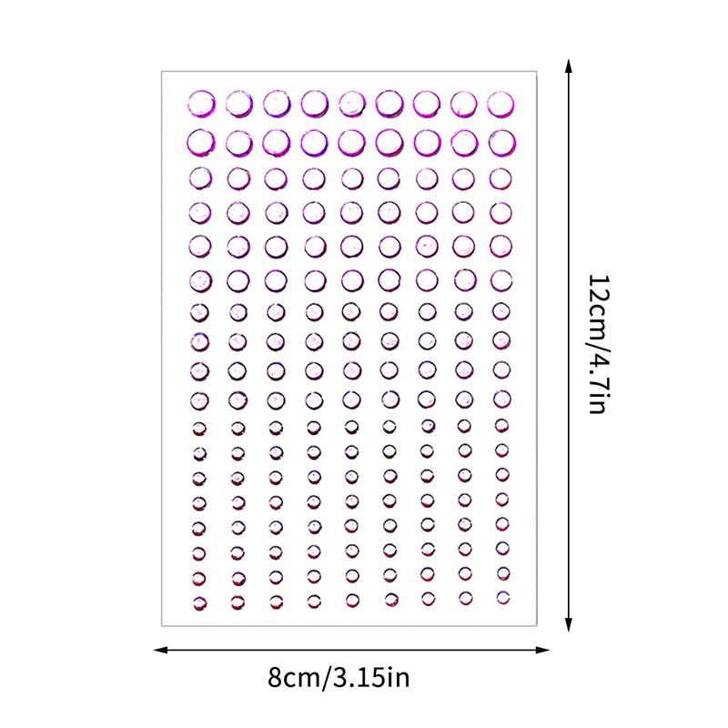 1 Sheet 162Pcs  Stickers  Jewels Stickers Self Adhesive Face Body Gem Stickers Diy Decorative Crafts