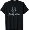 Funny Bully Mom Dog Animal Line Drawing American Bull Funny Gift Unisex T-Shirt