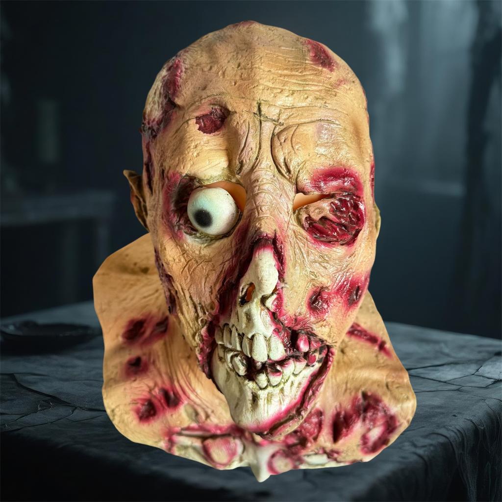 Creepy Skull Mask Scary Lightweight Halloween Costume Headpiece for Haunted House Party and Masquerade Ball
