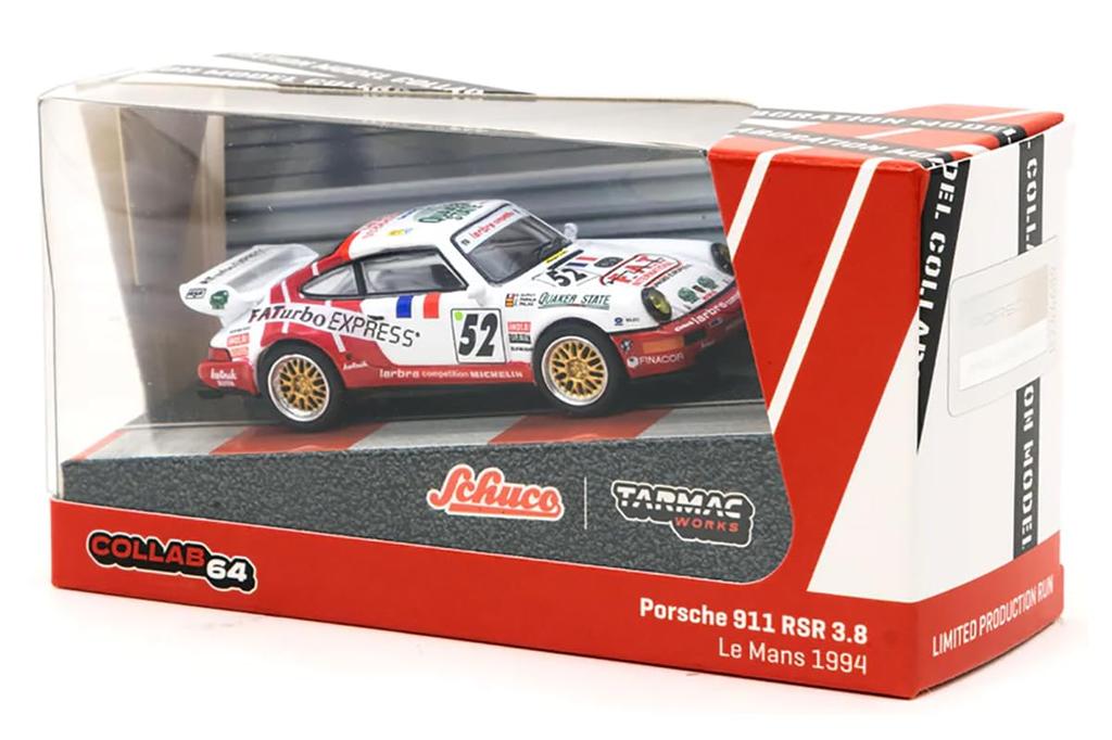 TARMACWORKS Schuco Porsche 911 RSR Le Mans Finished Product × 1/64 3.8 1994#52 T64S-003-94LM