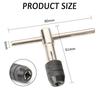 T-Handle Wrench  M3 M4 M5 M6 M8 Hand Tap Reamer Thread Tapping Tool Set Adjustable Machine Screw Thread Tapping Drill Bit