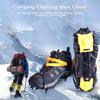 Stainless Steel 10 Teeth Snow Grips Crampons Anti-Slip with Carry Bag Adjustable Thickened Nylon PA Straps for Hiking Climbing