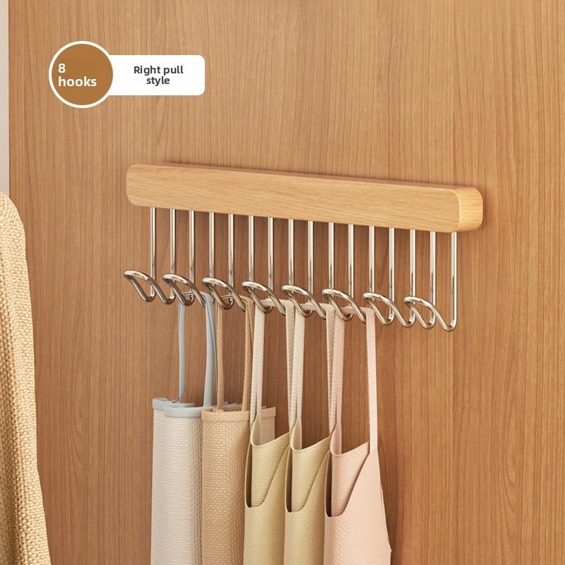 

Настенная вешалка для одежды, Не требует сверления, Выдвижной тип, Стойка для жилетов и нижнего белья, Телескопический крючок, Многофункциональная вешалка [8 hook]Pull right