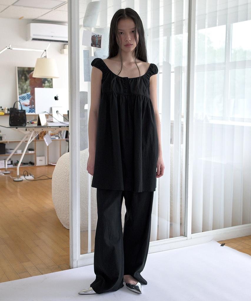 Obeodyupeulleeo Cotton Baby Doll Dress_Black