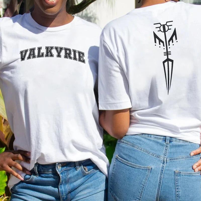 

King Valkyrie T Shirt Women Summer Thor Love and Thunder Tshirt Funny Woman Print Tee Shirt Vintage Graphic T Shirts Clothing S