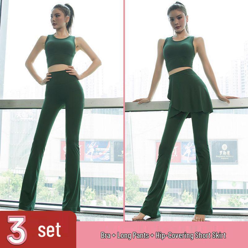 Women s Yoga Set: Stand Collar Jacket & Slimming Flare Pants L