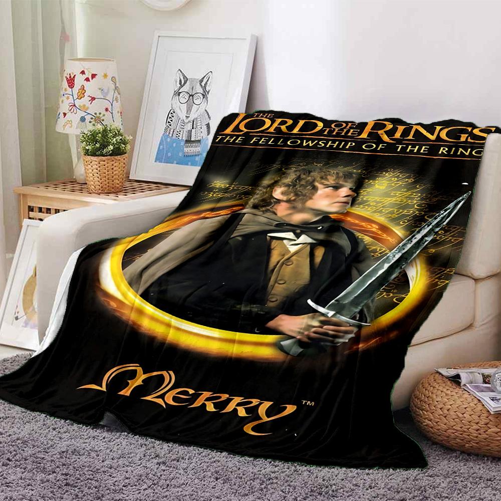 

1pc Fellowship of the Ring Merry Flannel Blanket Soft Warm Throw for Home, Office, Travel, All-Season Cozy Bedding GiftL1290 80cmx120cm(31inx47in)