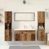 5 Piece Bathroom Furniture Set Rustic Wood Look Engineered Wood
