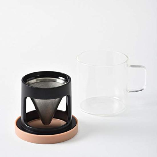 BRUNO Coffee Dripper Bezpapírový odkapávač pro jednu osobu Osobní Růžový Den matek Dárek k narozeninám Dárek Vrácení Petit Dárek Ženy Populární BHK244-PK
