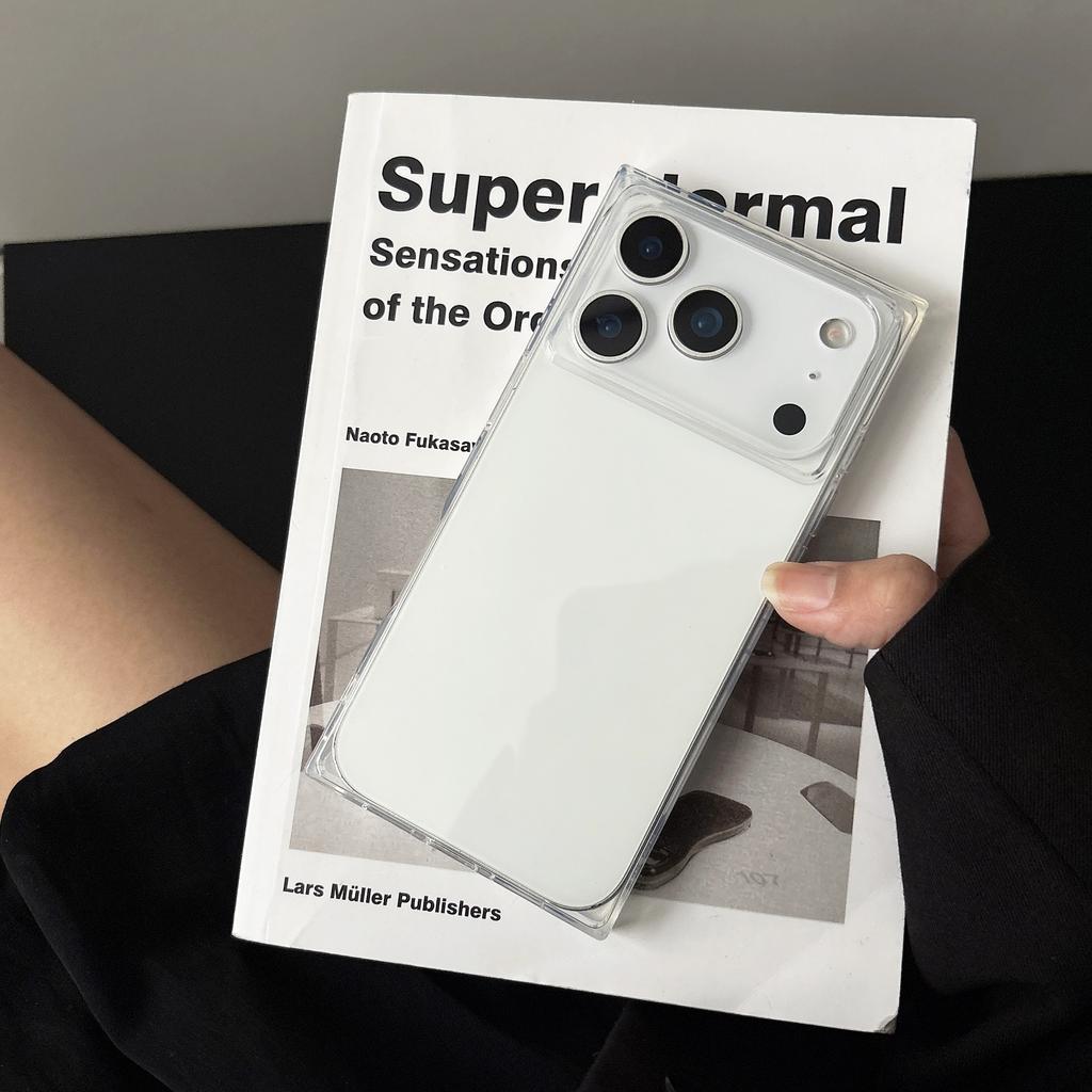 Luxuriöse Weiche Quadratische Fluoreszierende Klare Stoßfeste Hülle Für iPhone 17 Air 16 E 15 14 Plus 13 12 11 Pro Max Kristall Eiswürfel Abdeckung