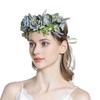 Bride Flower Headband Floral Garland Headpiece Bohemian Flower Crown Headband Boho Bridal Flower Wreath Hair Hoop