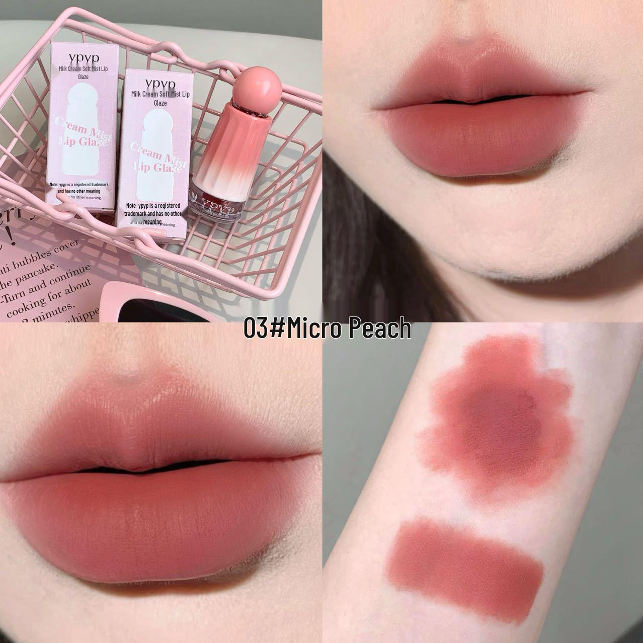 

YPYP Velvet Matte Lip Glaze: Soft Mist, Long-lasting, Non-stick, Enhances Complexion, Women s Lipstick.