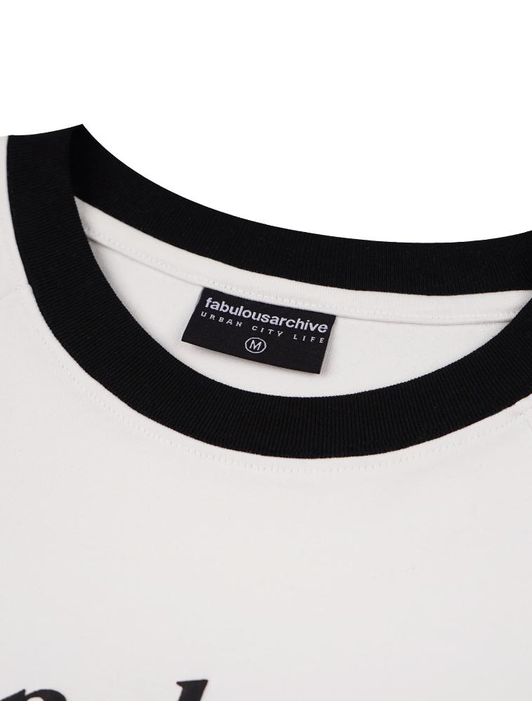LA MAISON STUDIO Unisex Leris Raglan Contrast Long Sleeve White/Black (Fcd3Ts801M)