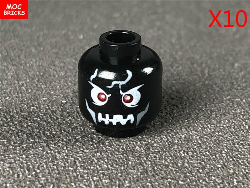 MOC Bausteine Halloween Kürbis Skorpion Zombie Gesicht Kopfbedeckung Skelett Geist Blut Grab DIY Bausteine Jungen Spielzeug