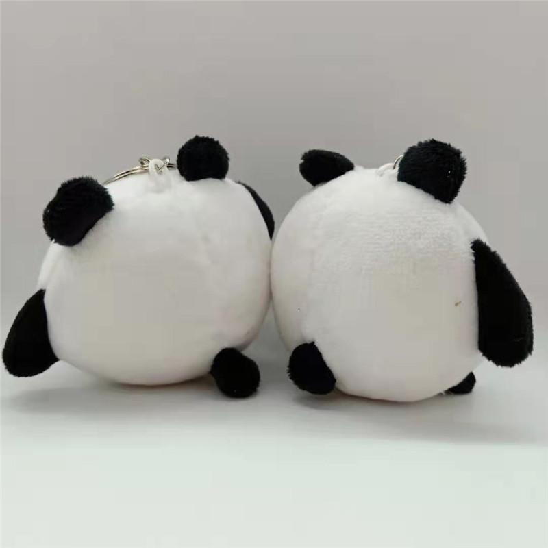 Plush Stuffed 1PCS 9CM Panda Plush Toy Animal Stuffed Toy PP Cotton Key Pendant To Send Children