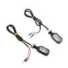 2 Pcs Universal Motorcycle Turn Signal Lights 12V Steering Lamp Mini Oval Lamp for ATV Scooter