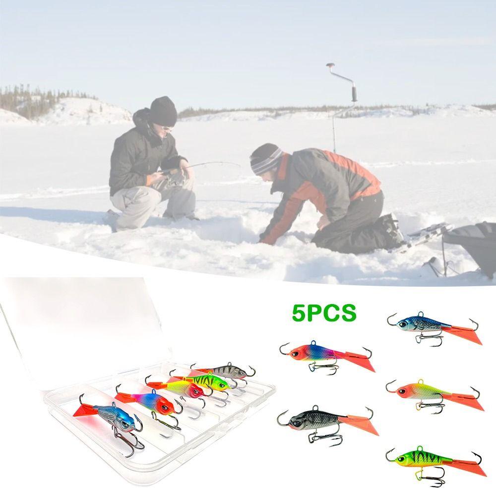 

5pcs 65mm/14.7g Spoon Metal Lures AD-Sharp Ice Fishing Lure Diamond Winter Ice Fishing Lure 5pcs