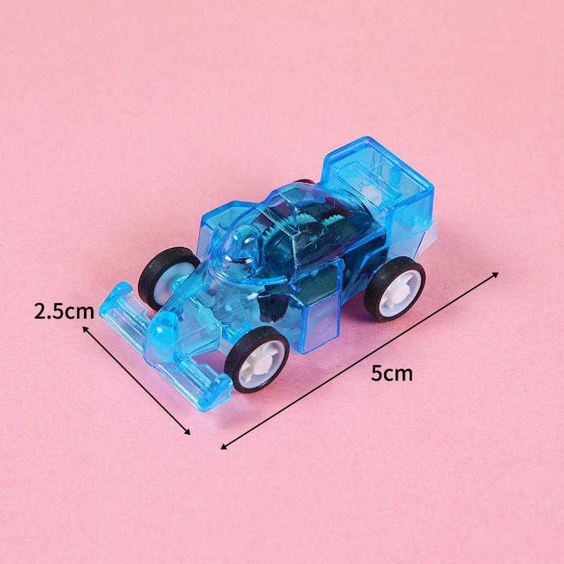 Mini Push Plastic Back Car Toy With Color Transparent Design For Kids Learning