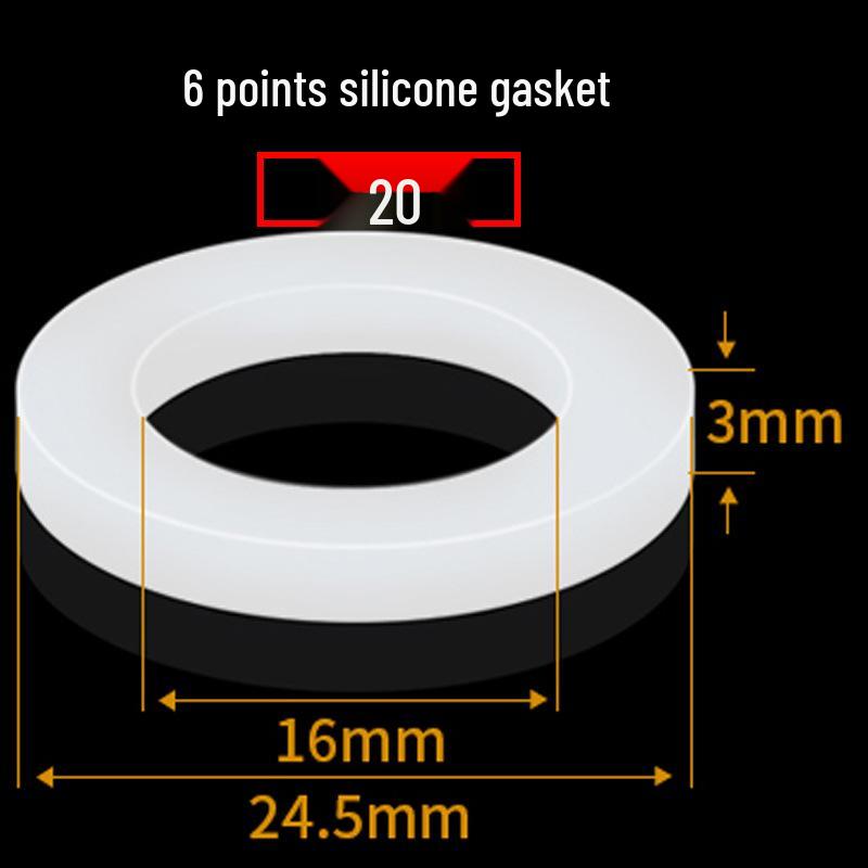 4-Point Shower Head Silicone Gasket & Rubber Washer Set