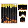 Halloween Shower Curtain Floor Mat Combination Four-Piece Set Bathroom Toilet Carpet Shower Room Mat Foot Mat