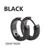 1/16 pairs Black Punk Stainless Steel Women Men Hoop Earrings Small Trendy Round Cross Pendants Jewelry Accessories Earrings3