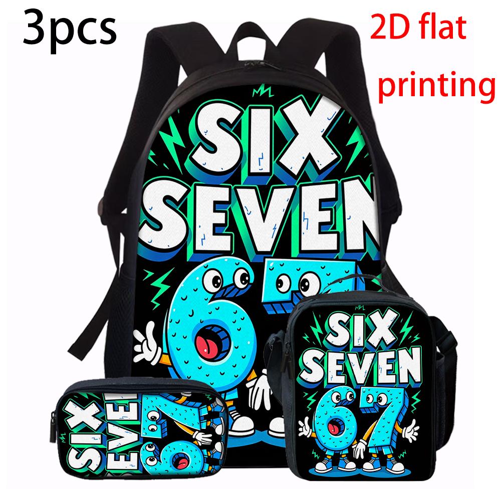 Ensemble de sacs à dos numérotés motif 6 et 7 (1/2/3/4/5 pièces) | Le Choix Parfait pour l'École et le Voyage
