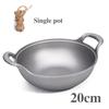 Old style iron pot Uncoated fryer Stew pot Frying pan Non stick pot Flat bottomed induction cooker gas universal boiler wok  pan