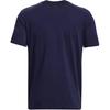 Under Armour Solid Color Training Round Neck Short Sleeve T-Shirt Men Tops Dark-Blue 1373997-410