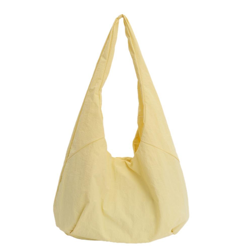 Candy Color Casual Tote Bag Large Capacity Japanese Style Shoulder Bag Nylon Shoulder Bag  Unisex