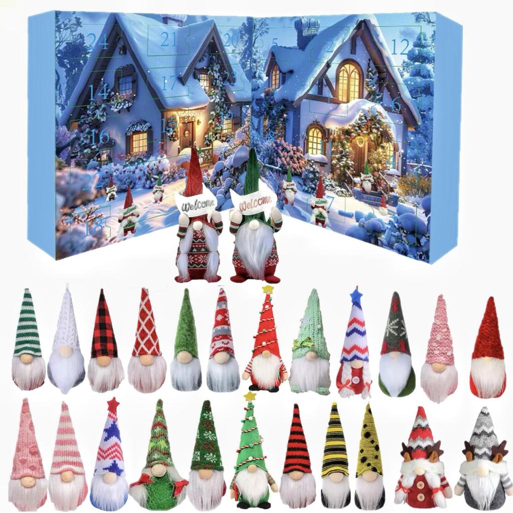 Gnome Advent Calendar Gift – 24 Days Countdown To  With Gnome-themed Pendants And Ornaments