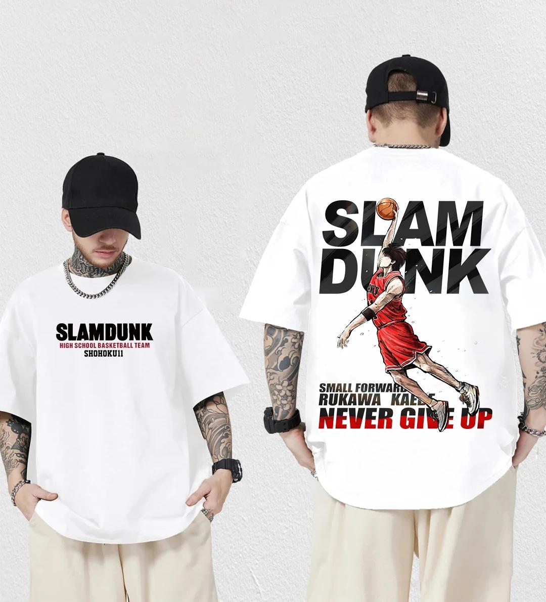 

Summer new anime Slam Dunk Men s short-sleeved T-shirt 100% cotton T-shirt high-quality T-shirt M