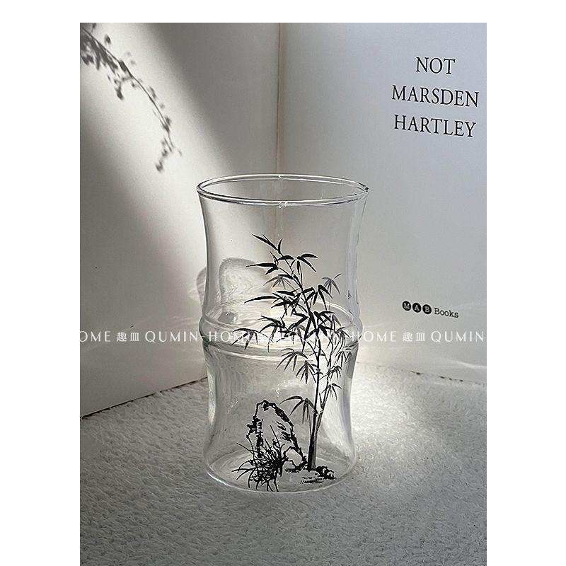 Cute China Panda Glass Creative Tea Bottle Single Transparent Coffee Cup Juice Panda Breakfast Milk Cup Glassware for Drinking