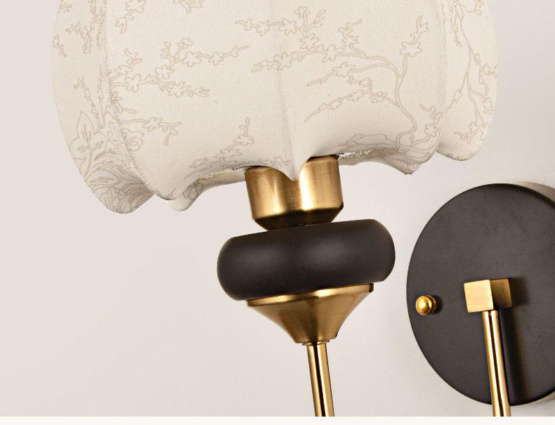 Nordic Retro Chinese-Style Wall Lamp: Solid Wood & Cream Bedside Light for Bedroom, Living Room & Aisle Decorations