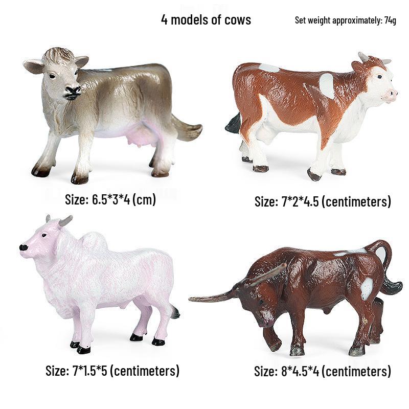Realistic Bull Yak Model Heart Simulation Toy - Children's Cognitive Desktop Ornament