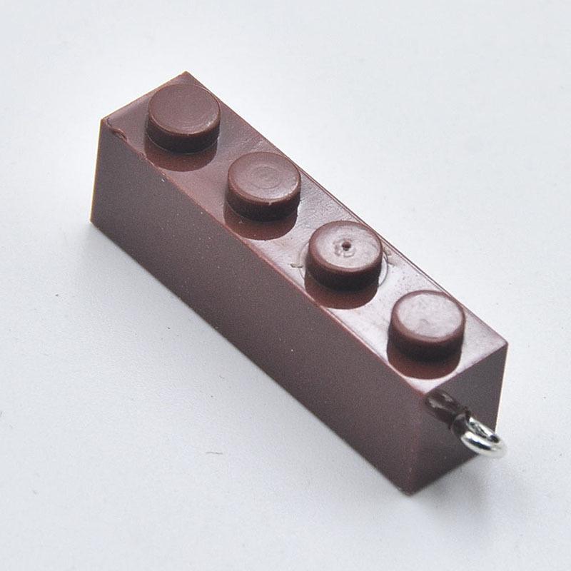Colorful Rectangular Building Block Earring & Bag Keychain Pendant - DIY Jewelry Accessory