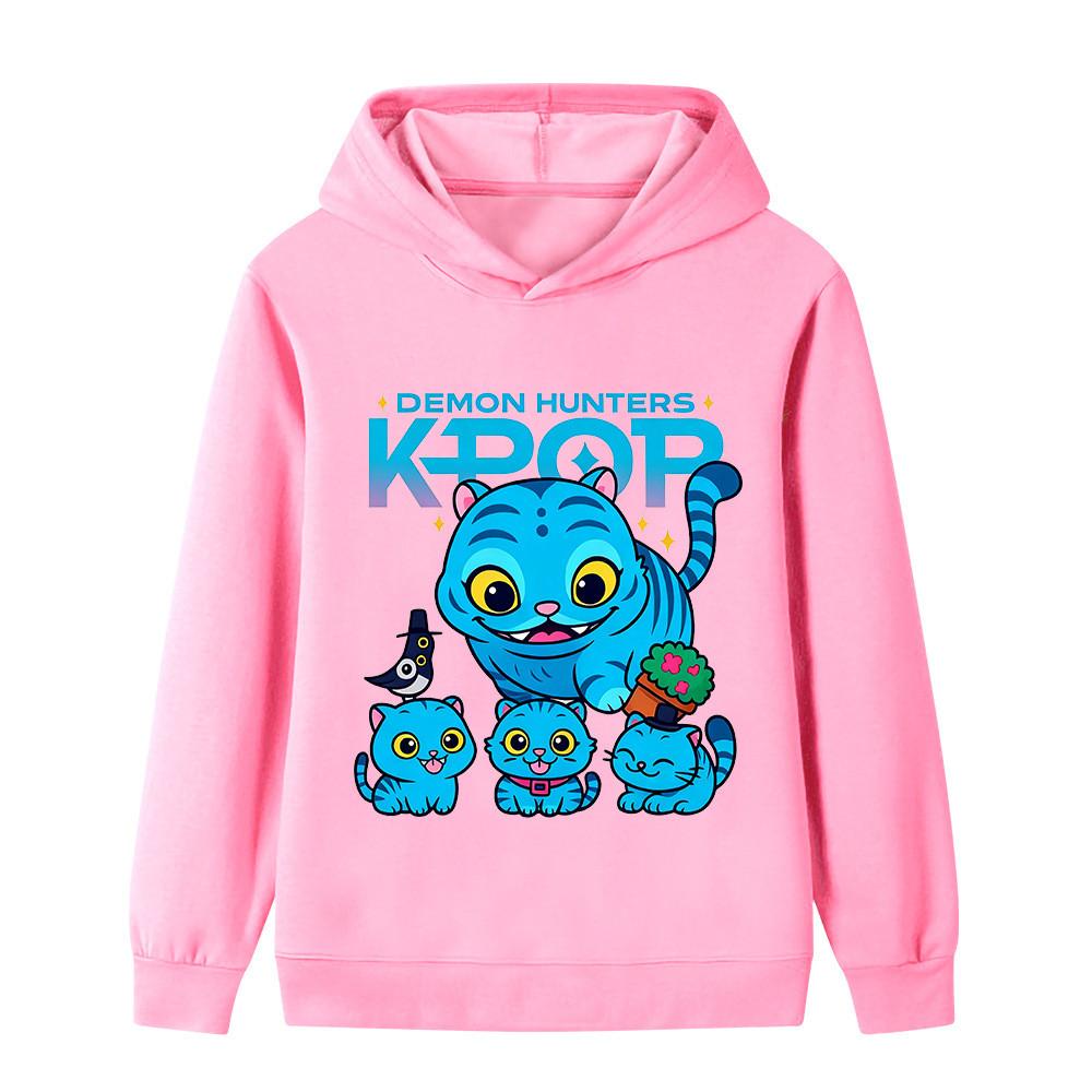 B1234 Kinder Jungen Mädchen Derpy Kpop Rumi Zoey Mira Print Langarm Kapuzenpullover