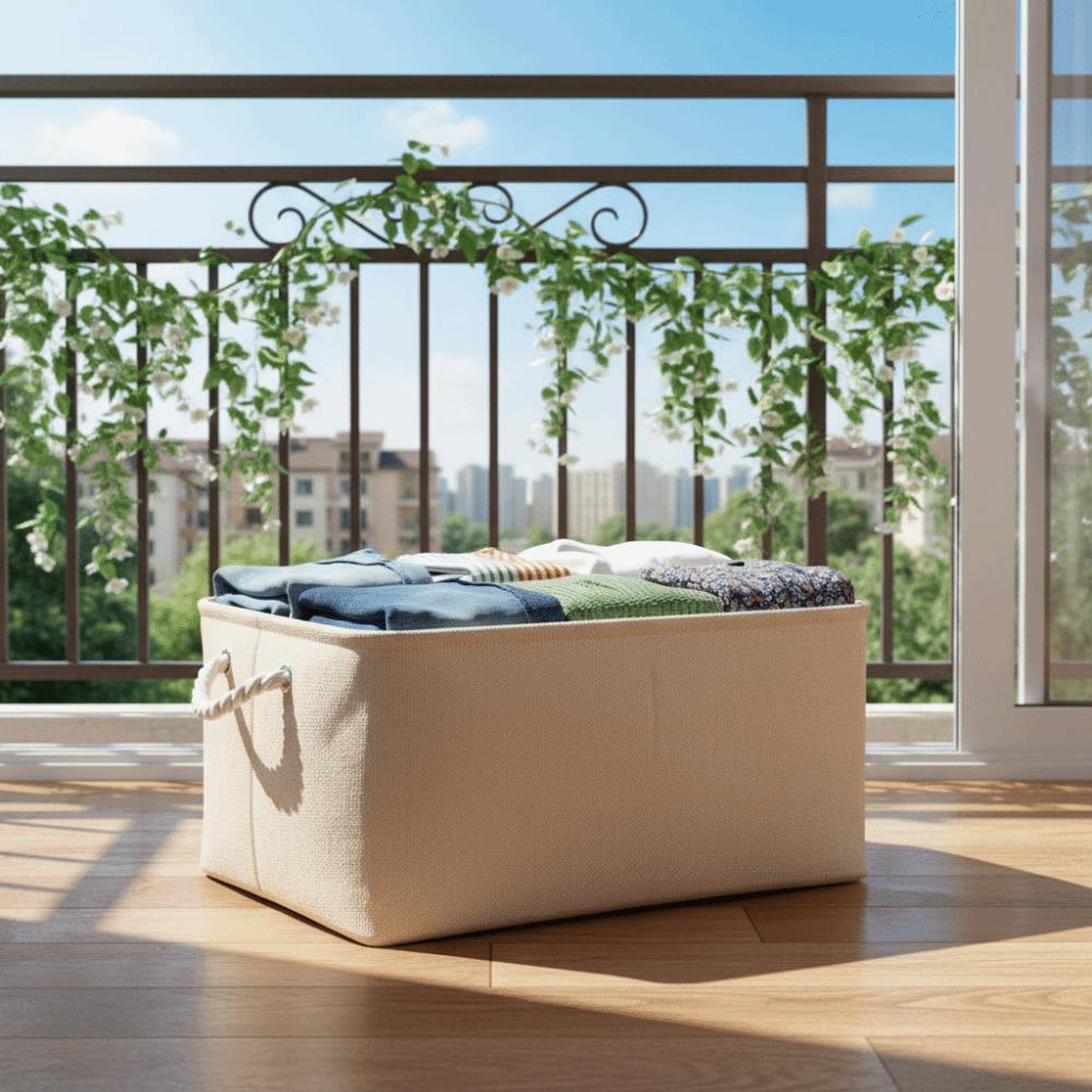 Portable Laundry Basket Rectangular Toys Storage Box Storage Bins Folding Storage Baskets  Closet