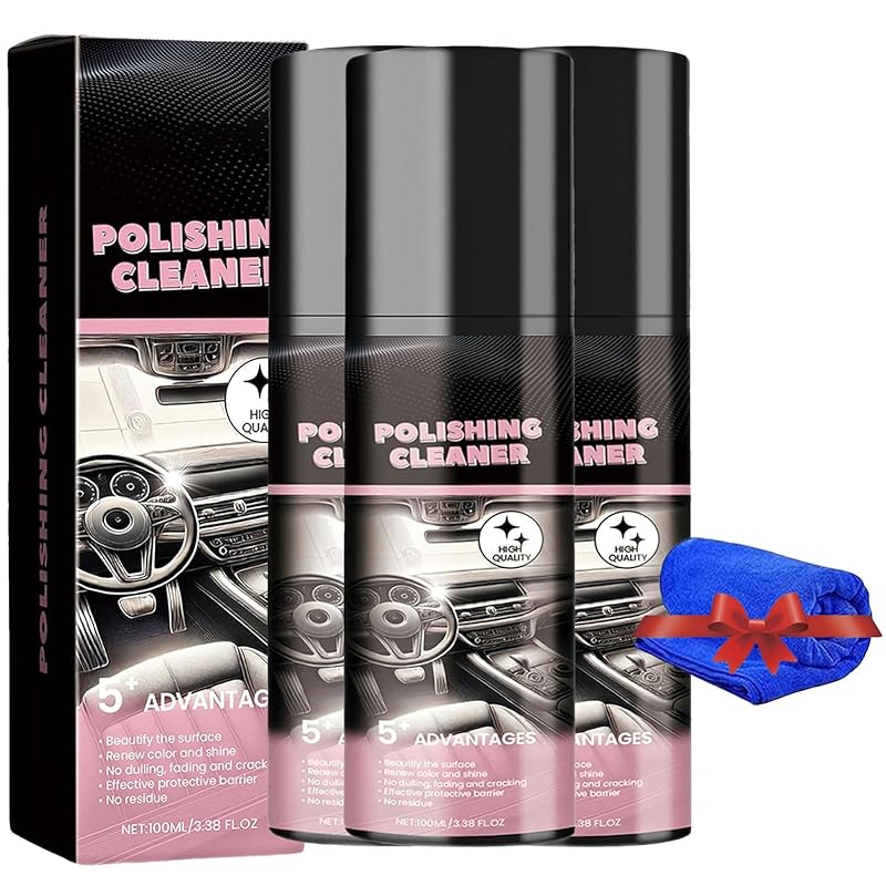 Polishing Cleaner Car Interior Spray, 100ml Car Interior Cleaner, Polishing for Vehicle Detailing, Vehicle Polish (1)