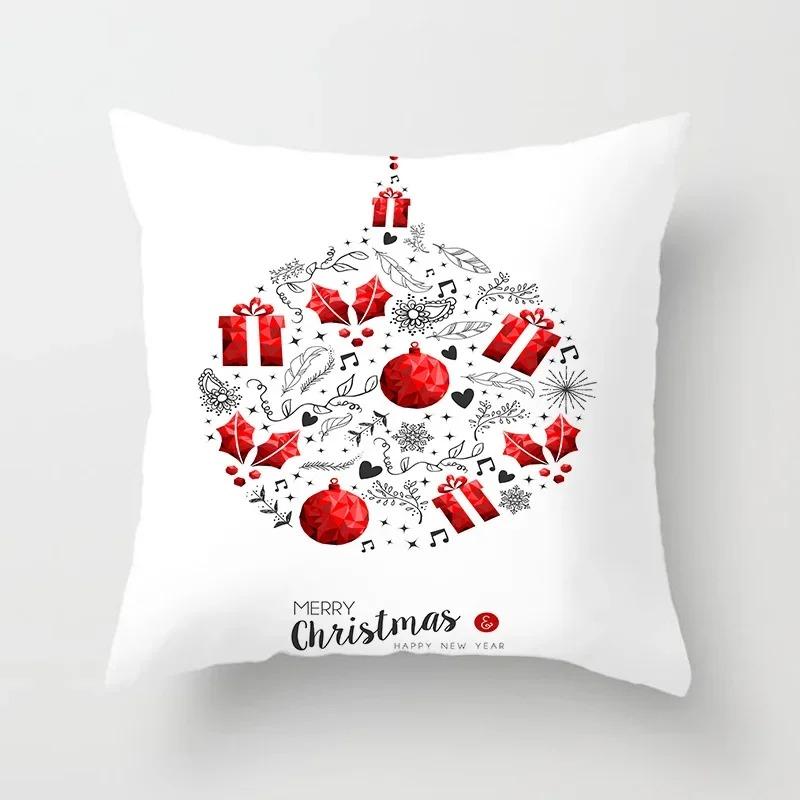 Christmas Themed Pillowcases Car Ornaments Office Santa Claus Living Room Sofa Home Pillowcases