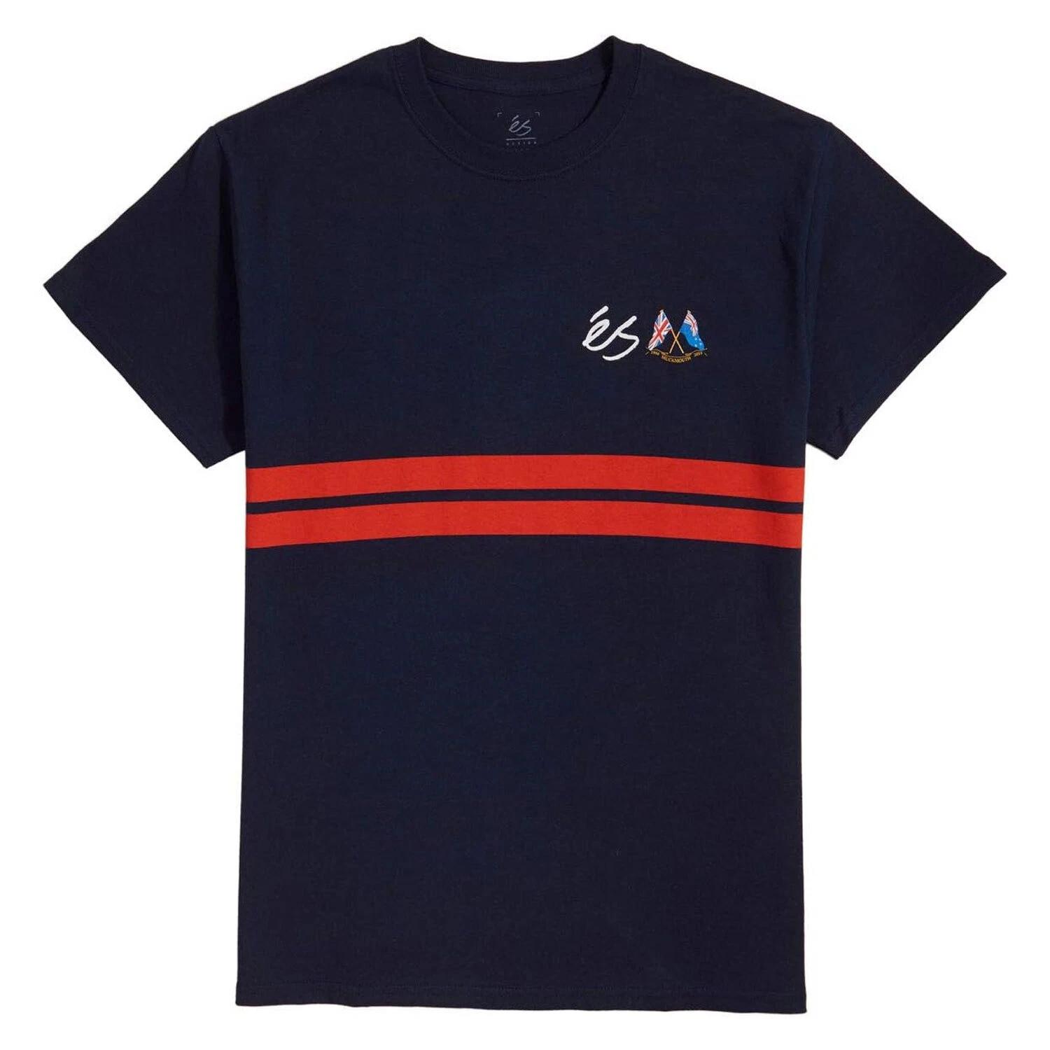 eS x Muckmouth Skateboard T-Shirt Stripe Muckmouth Stripe Navy M