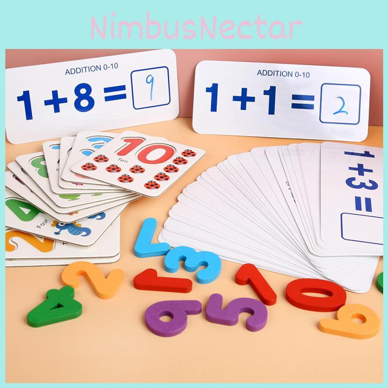 Wooden Math Learning Toy For Preschoolers With Number Matching And Addition Subtraction Activities For Early Childhood Education