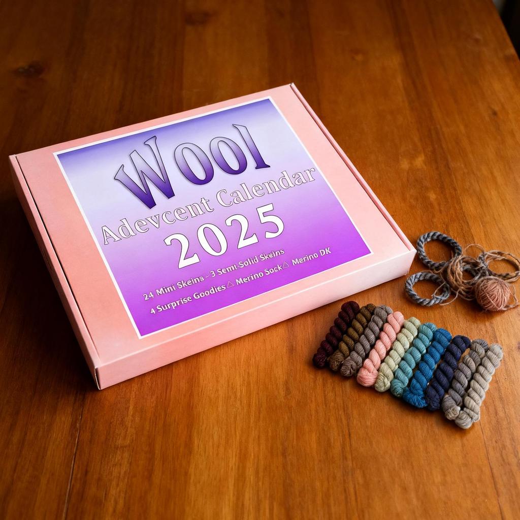 2026 Wool Advent Calendar 24 Days of Soft Yarn Surprises Wool Knitting Yarn Christmas Countdown Calendar Creative Supplies