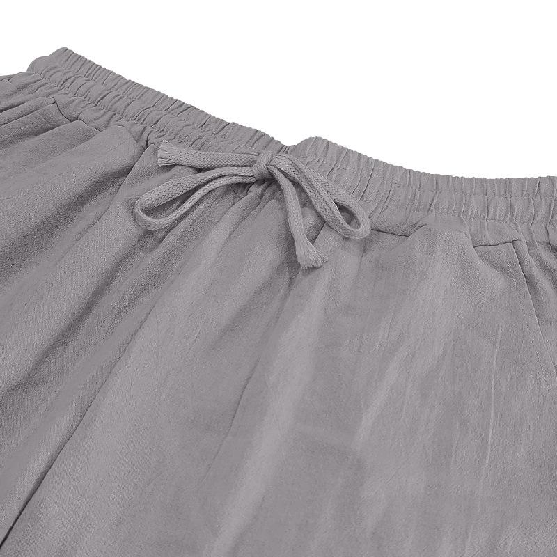 Four Seasons Linen Men's Casual Loose Breathable Long-sleeved Trousers Shirt Beach Suit