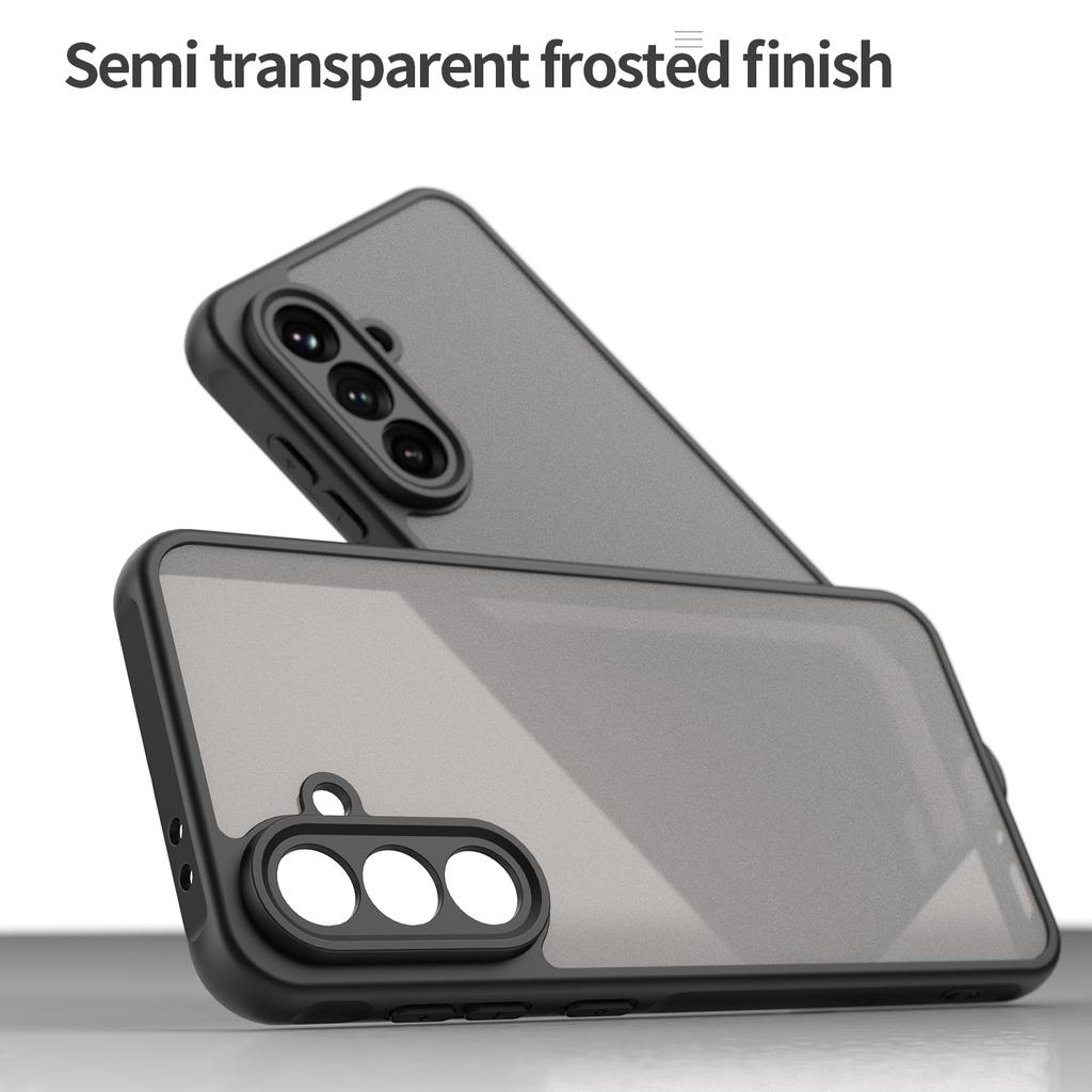 For Samsung Galaxy A56 5G Phone Case Drop Proof Airbags Frosted Translucent PC+TPU Back Cover