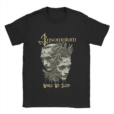 Ανδρικό T-Shirt Insomnium While We Sleep Χιούμορ Μπλουζάκια από Καθαρό Βαμβάκι Κοντομάνικο T-Shirt Στρογγυλή Λαιμόκοψη Ρούχα Μεγάλο Μέγεθος