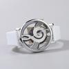 Fantastic Musical Note Notation Hollow Faux Leather Strap Quartz Wrist Watch