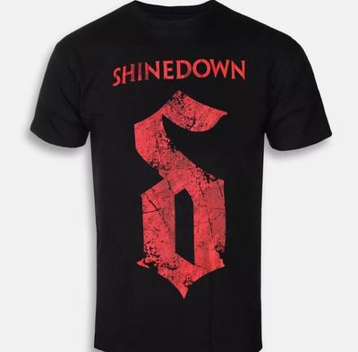Rare Shinedown Band Black 100_ Cotton Size   T-Shirt